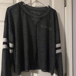 Long sleeve semi crop top